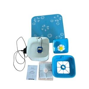 Veken Pet Water Fountain 84oz With Mat 1 Replacement Filter And Manual